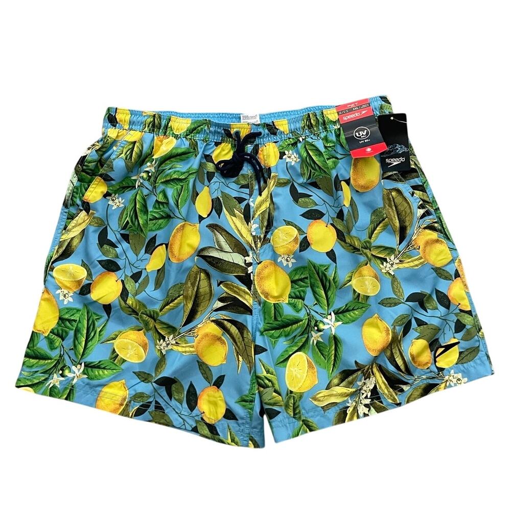 Newt Speedo Mens Size 2XL Yield Citrus Print Volley Swim Shorts